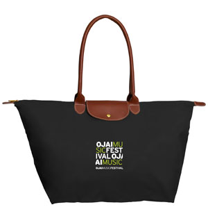 Tote with leather handle