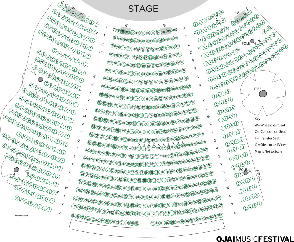 Seat map of Libbey Bowl