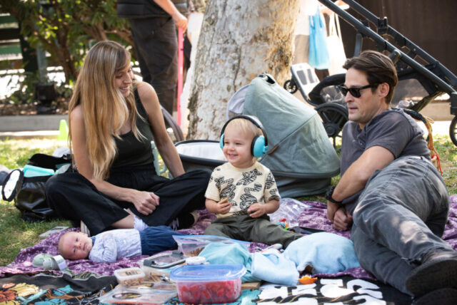 Families enjoy the Lawn at Libbey Bowl