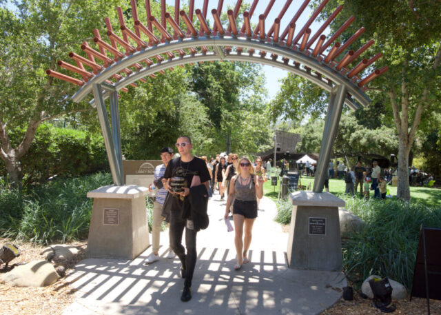 Entering Libbey Bowl through Trimpin Arch