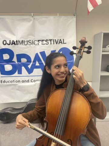 cello girl smile
