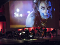 OJAI, CA – June 10, 2017: Radhe Radhe: Rites of Holi by Vijay Iyer (composer) & Prashant Barghava (filmmaker) with Steven Schick (conductor) and ICE. Photo Credit: David Bazemore.