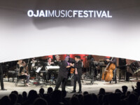 OJAI, CA – June 10, 2017: Radhe Radhe: Rites of Holi by Vijay Iyer (composer) & Prashant Barghava (filmmaker) with Anna George and Vijay Iyer. Photo Credit: David Bazemore.