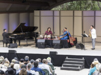 OJAI, CA – June 11, 2017: Confluence with Vijay Iyer (piano), Zakir Hussain (tabla), Aruna Sairam (vocalist), and Rudresh Mahanthappa (saxophone). Photo Credit: David Bazemore.
