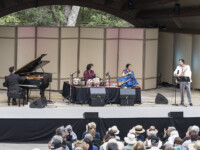 OJAI, CA – June 11, 2017: Confluence with Vijay Iyer (piano), Zakir Hussain (tabla), Aruna Sairam (vocalist), and Rudresh Mahanthappa (saxophone). Photo Credit: David Bazemore.