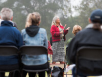 Photo by Timothy Teague
Chumash stories with Chumash Elder Julie Tumamait-Stenslie
Ojai Music Festival 2021 OMF_Sept 17 2021_8AM_ Julie Tumamait-Stenslie 01