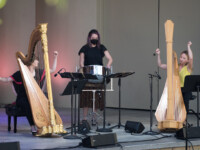 Photo by Timothy Teague
Ojai Music Festival 2021 OMF_Sept 19 2021_11AM_Emily Levin, harp |Abby Savell, steelpan | Julie Smith Phillips, harp